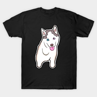 Adorable Three-Legged Tripod Husky Puppy Named Mochi T-Shirt